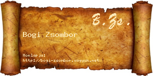 Bogi Zsombor névjegykártya